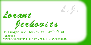 lorant jerkovits business card